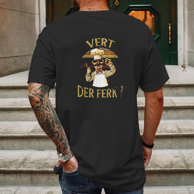 Lesliew Swedish Chef Vert Der Ferk Vintage Mens Back Print T-shirt Gifts for Men