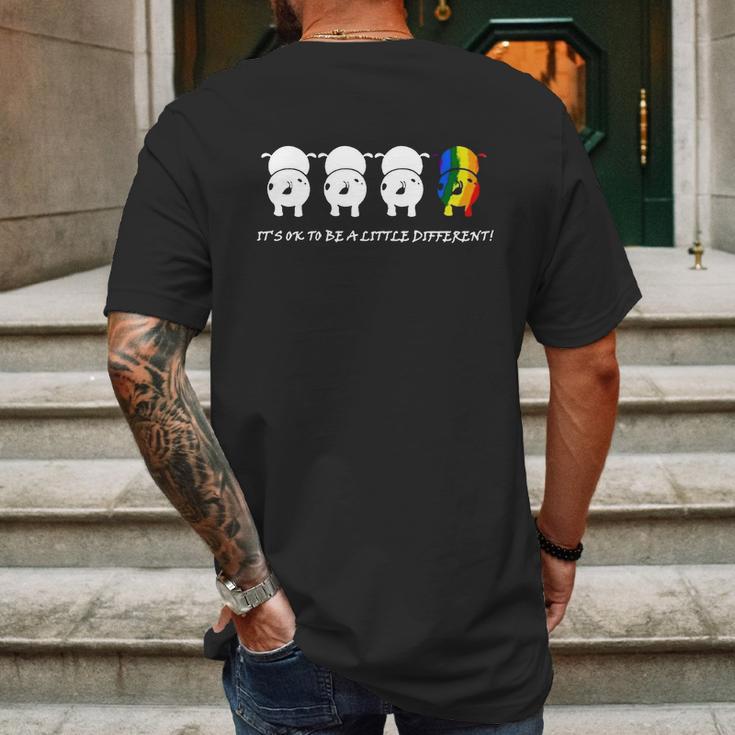 Lgbtcow Its Ok To Be A Little DifferentShirt Mens Back Print T-shirt Gifts for Men