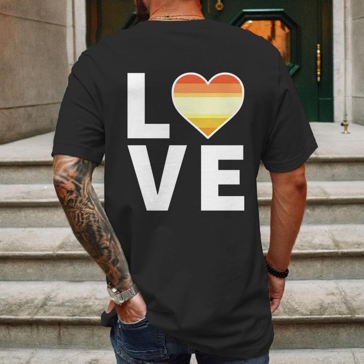 Lgbtq Butch Lesbian Flag Heart Cute Gift Lgbtqia Love Butch Lesbian Gift Mens Back Print T-shirt Gifts for Men