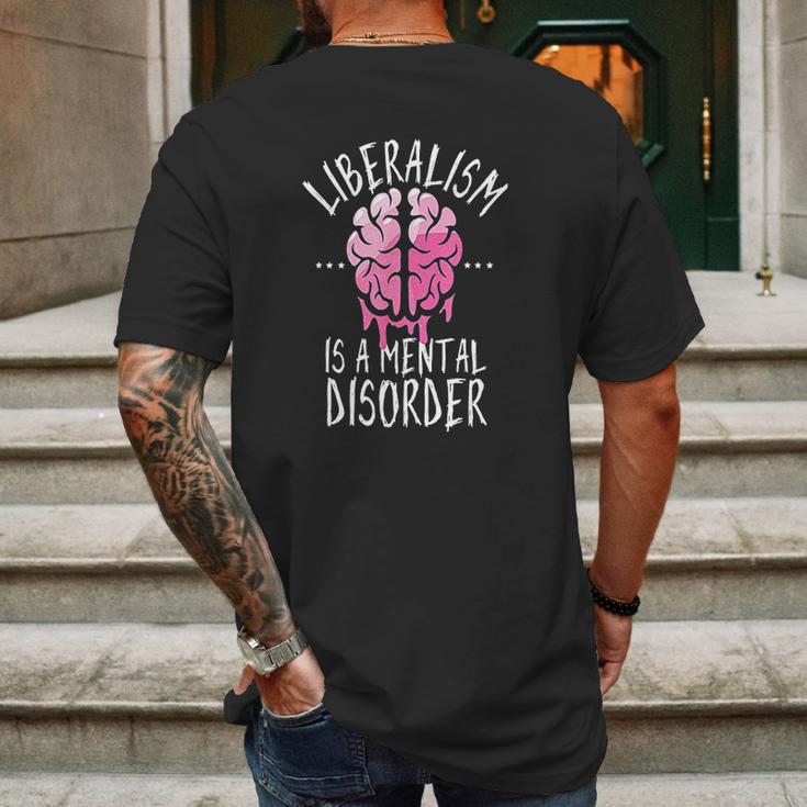 Liberalism Is A Mental Disorder Mens Back Print T-shirt Gifts for Men