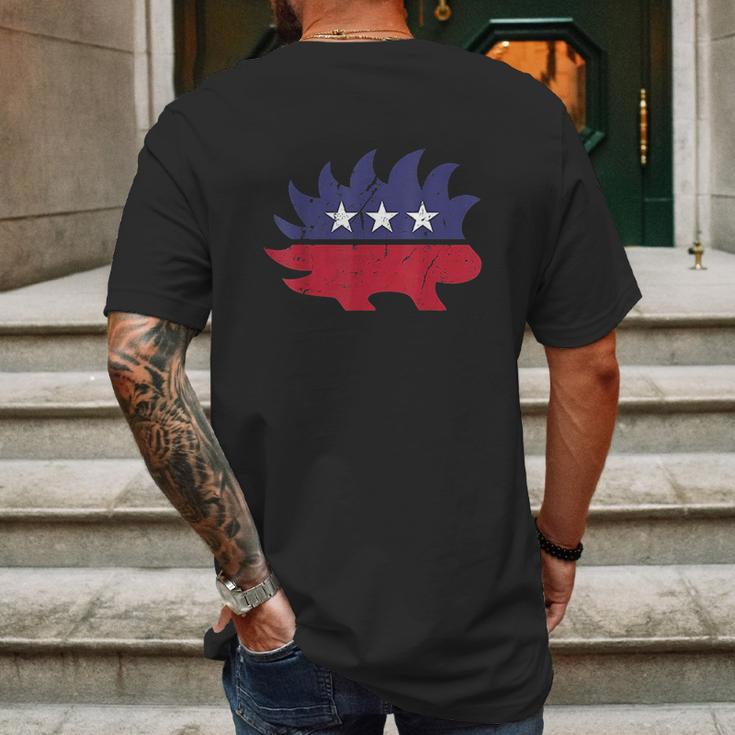 Libertarian Porcupine Party Logo Mens Back Print T-shirt Gifts for Men