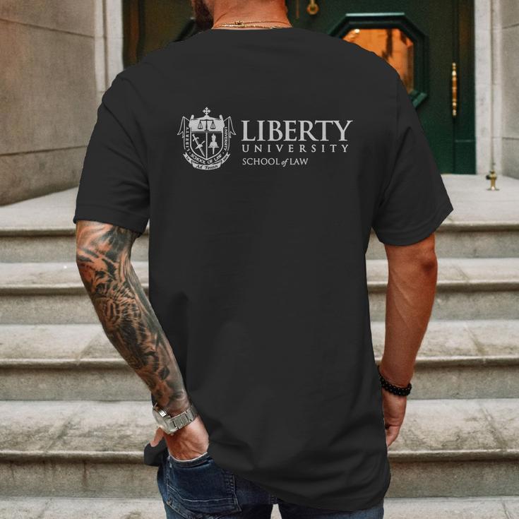 Liberty University School Of Law Mens Back Print T-shirt Gifts for Men