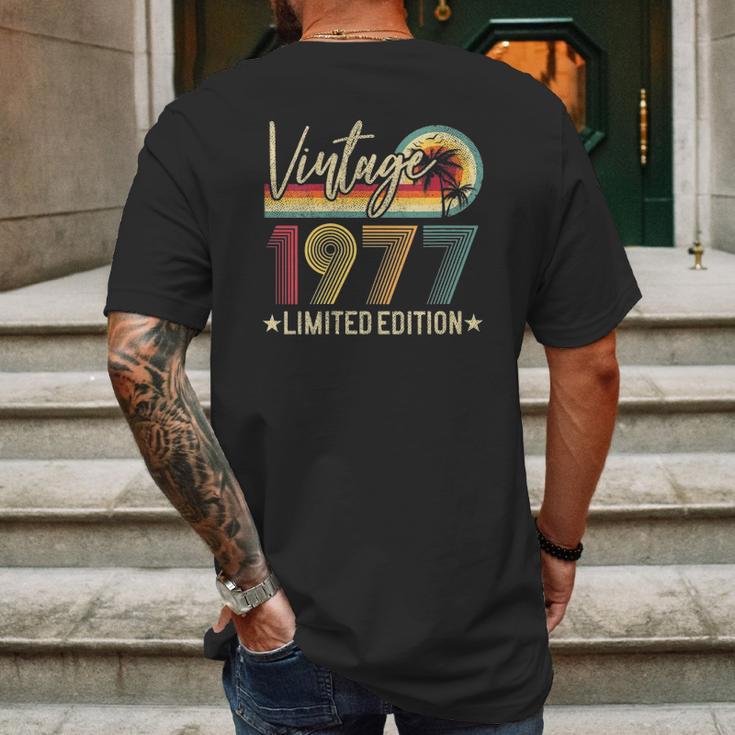 Limited Edition 1977 44Th Birthday Gift 44 Years Old Vintage Mens Back Print T-shirt Gifts for Men