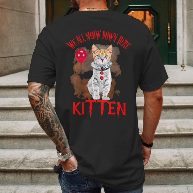 Limted Edition Kitten Halloween Mens Back Print T-shirt Gifts for Men