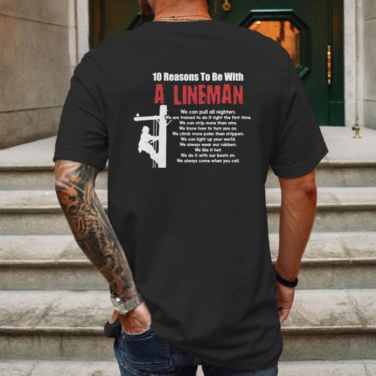 Lineman-Shirts-10-Reasons-To-Be-With-A-Lineman-01_582C5c8774f0e Mens Back Print T-shirt Gifts for Men