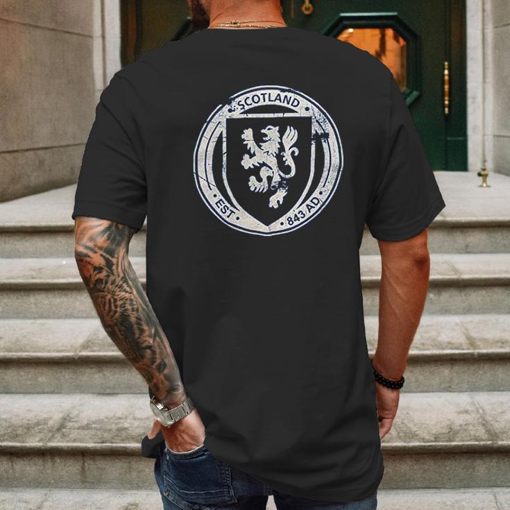 Lion Rampant Scotland Scottish Scots Flag Mens Back Print T-shirt Gifts for Men