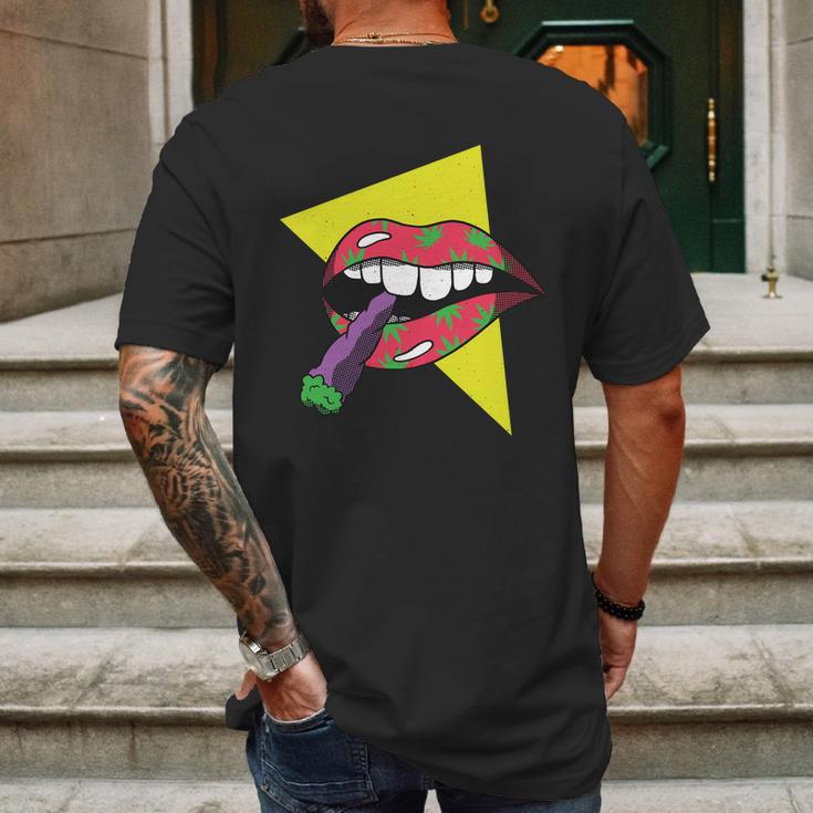 Lips Joint Mens Back Print T-shirt Gifts for Men