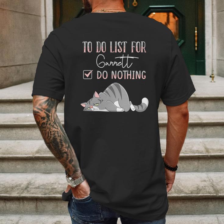 To Do List For Garrett Mens Back Print T-shirt Gifts for Men