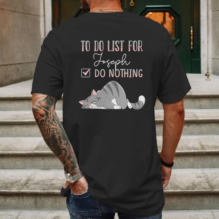 To Do List For Joseph Mens Back Print T-shirt Gifts for Men