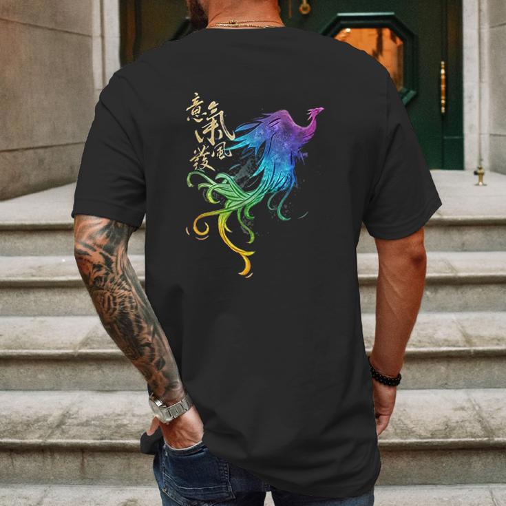 Live Action Phoenix Watercolor Mens Back Print T-shirt Gifts for Men