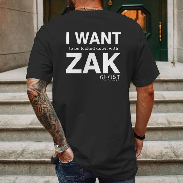 Lock Down Zak Bagans Ghost Adventures Black Mens Back Print T-shirt Gifts for Men