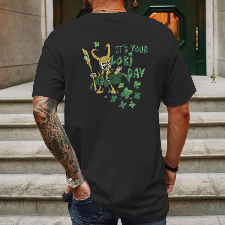 It Is Your Loki Day Shamrocks St Patricks Day Mens Back Print T-shirt Gifts for Men