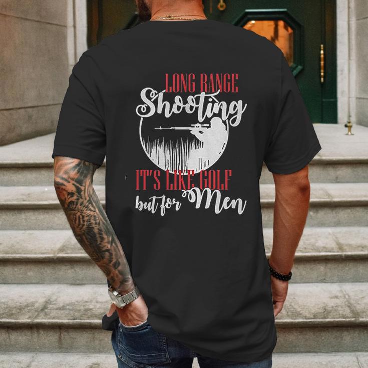 Long Range Shooting Like Golf Funny Mens Back Print T-shirt Gifts for Men