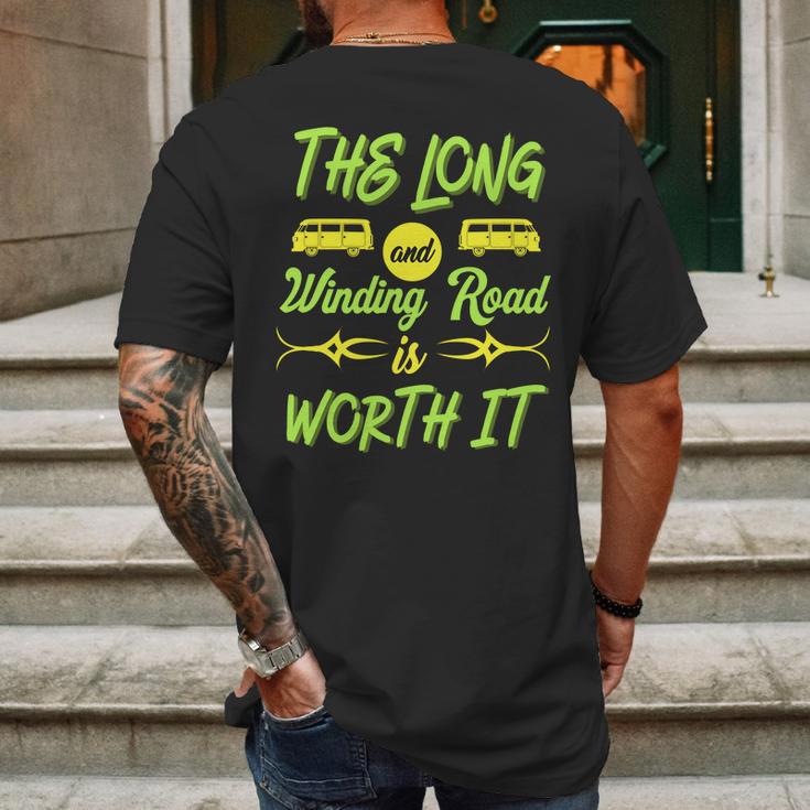 The Long And Winding Road Is Worth It Camping Van Mens Back Print T-shirt Gifts for Men