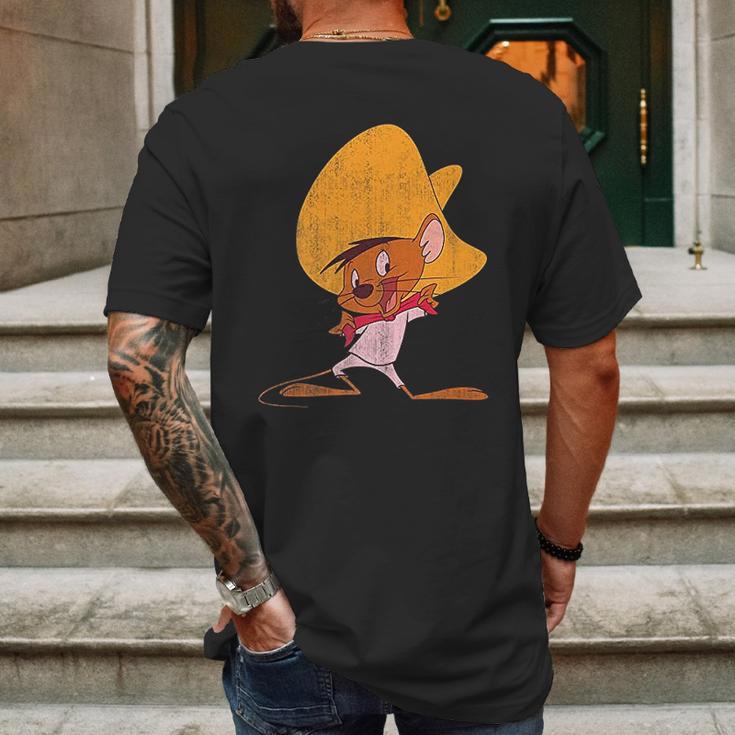 Looney Tunes Speedy Gonzales Red Hue Portrait Mens Back Print T-shirt Gifts for Men