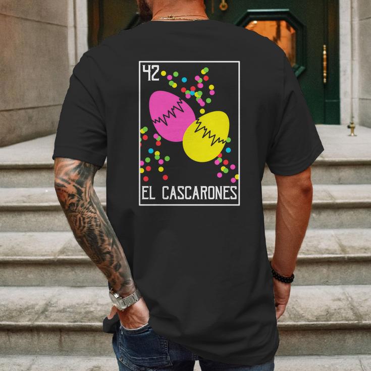 Loteria Easter Tee El Cascarones Confetti Eggs Mexican Mens Back Print T-shirt Gifts for Men