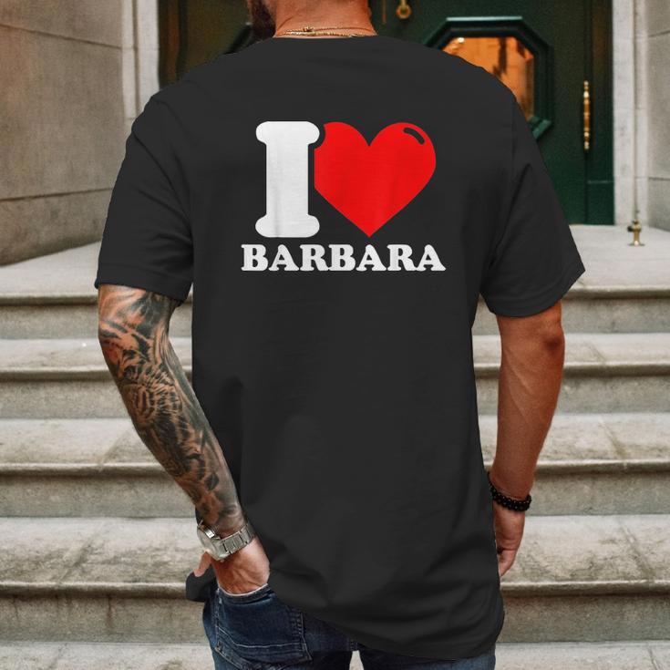 I Love Barbara Mens Back Print T-shirt Gifts for Men