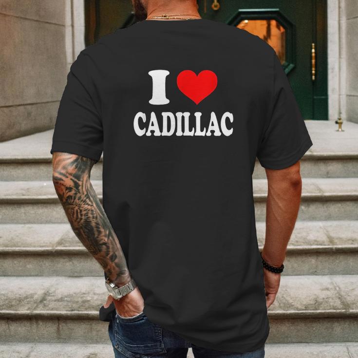 I Love Cadillac Mens Back Print T-shirt Gifts for Men