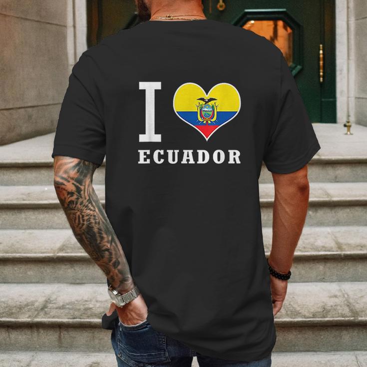 I Love Ecuador Yo Amo Ecuador Camiseta Mens Back Print T-shirt Gifts for Men