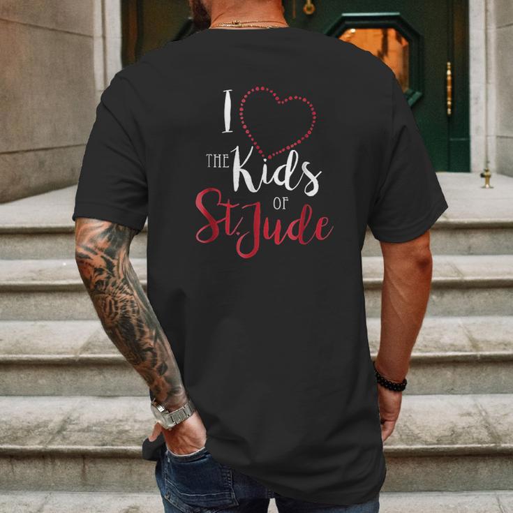 I Love And Heart The Kids Of St Jude For Runners Mens Back Print T-shirt Gifts for Men