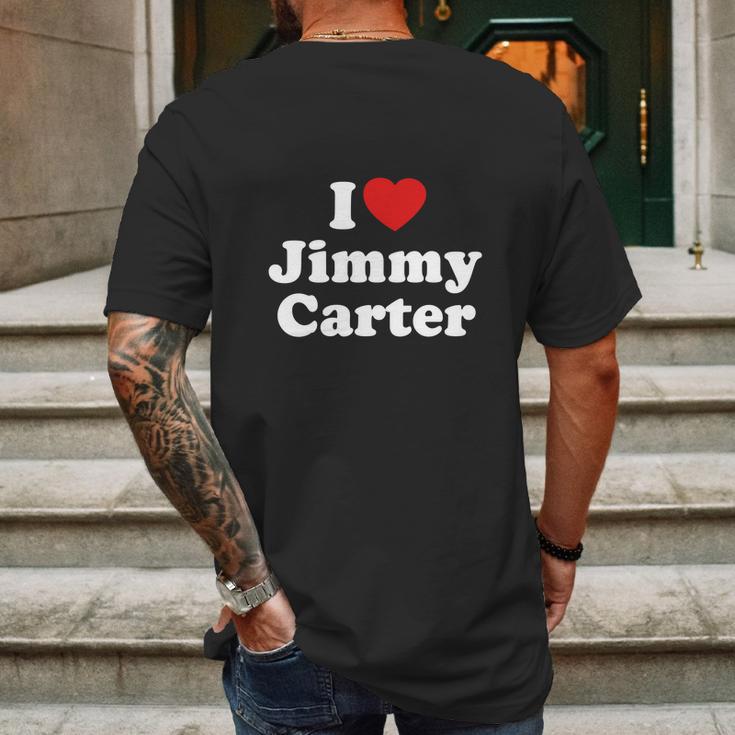 I Love Jimmy Carter Heart Funny T-Shirt Mens Back Print T-shirt Gifts for Men