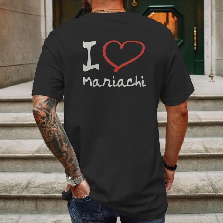 I Love Mariachi T-Shirt Mens Back Print T-shirt Gifts for Men