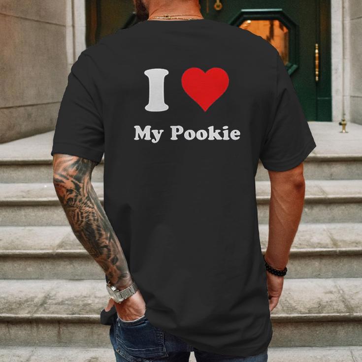 I Love My Pookieheart My Pookie Mens Back Print T-shirt Gifts for Men