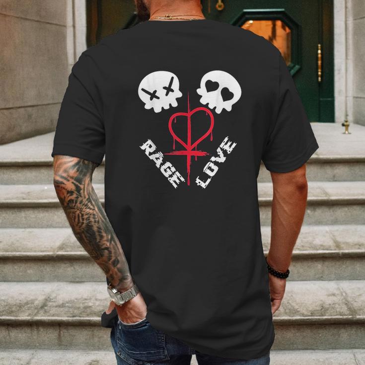 Love And Rage Emo Or Teenager Mens Back Print T-shirt Gifts for Men