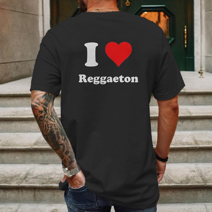 I Love Reggaeton I Heart Reggaeton Mens Back Print T-shirt Gifts for Men