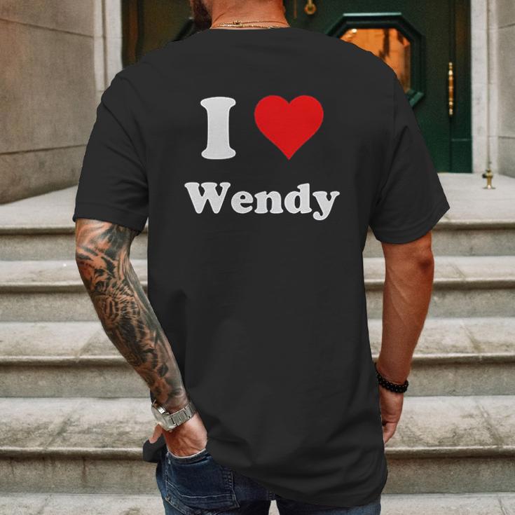 I Love Wendy Mens Back Print T-shirt Gifts for Men