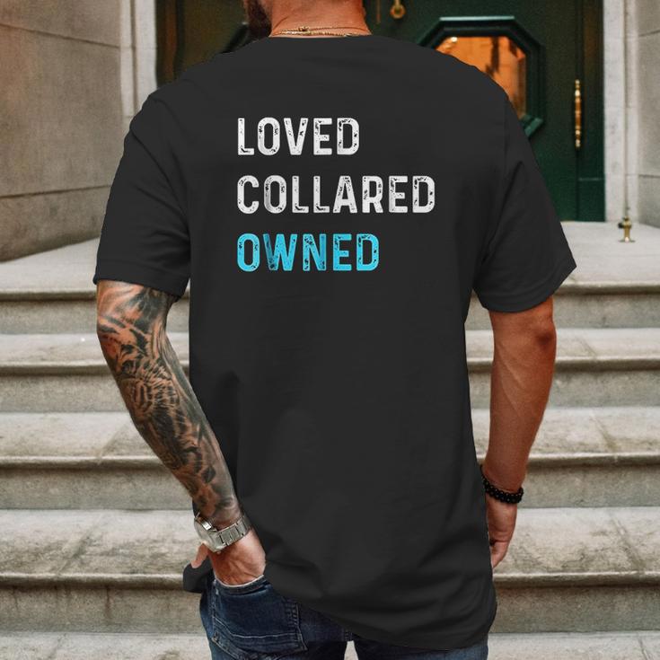 Loved Collared Owned Kinky Mens Back Print T-shirt Gifts for Men