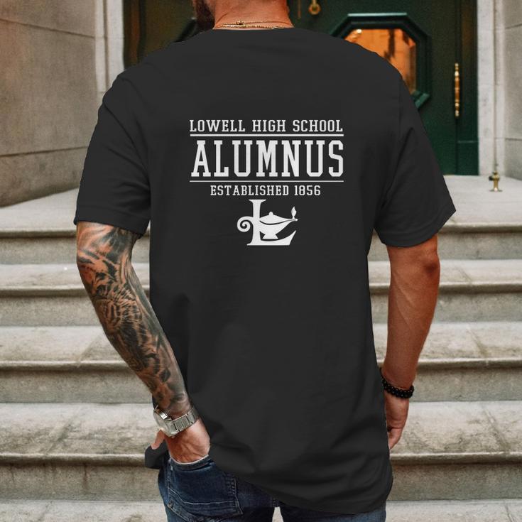 Lowell High School Alumnus Mens Back Print T-shirt Gifts for Men