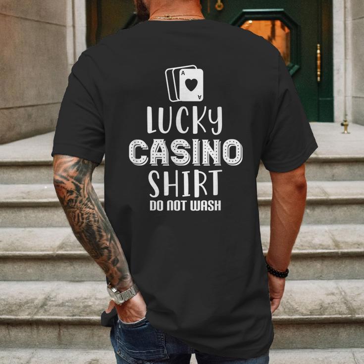 Lucky Casino Do Not Wash Gambler Mens Back Print T-shirt Gifts for Men