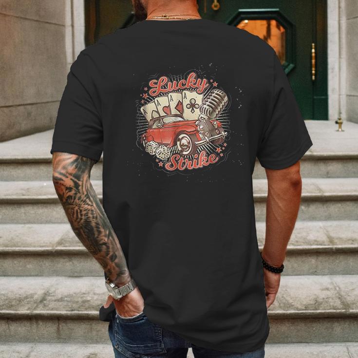 Lucky Strike Art Mens Back Print T-shirt Gifts for Men