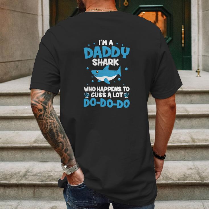 I M A Daddy Shark Who Happens To Cuss A Lot Mens Back Print T-shirt Gifts for Men