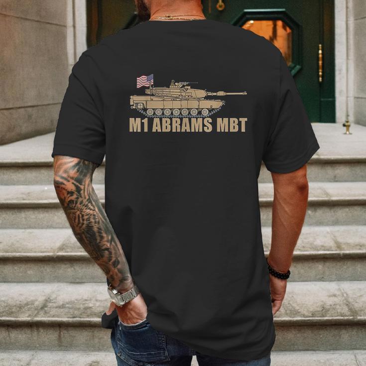 M1 Abrams Tank Mens Back Print T-shirt Gifts for Men