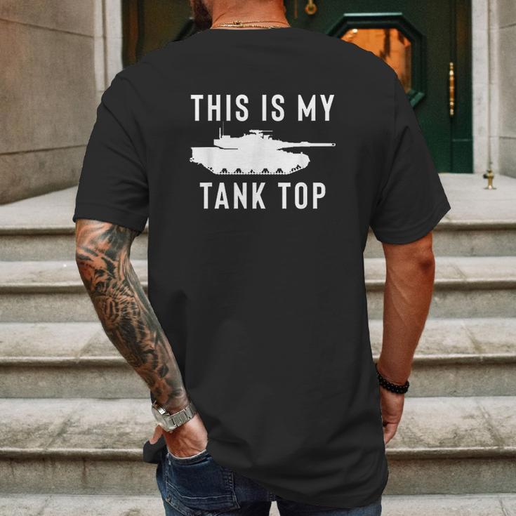 M1 Tank Funny Mens Back Print T-shirt Gifts for Men