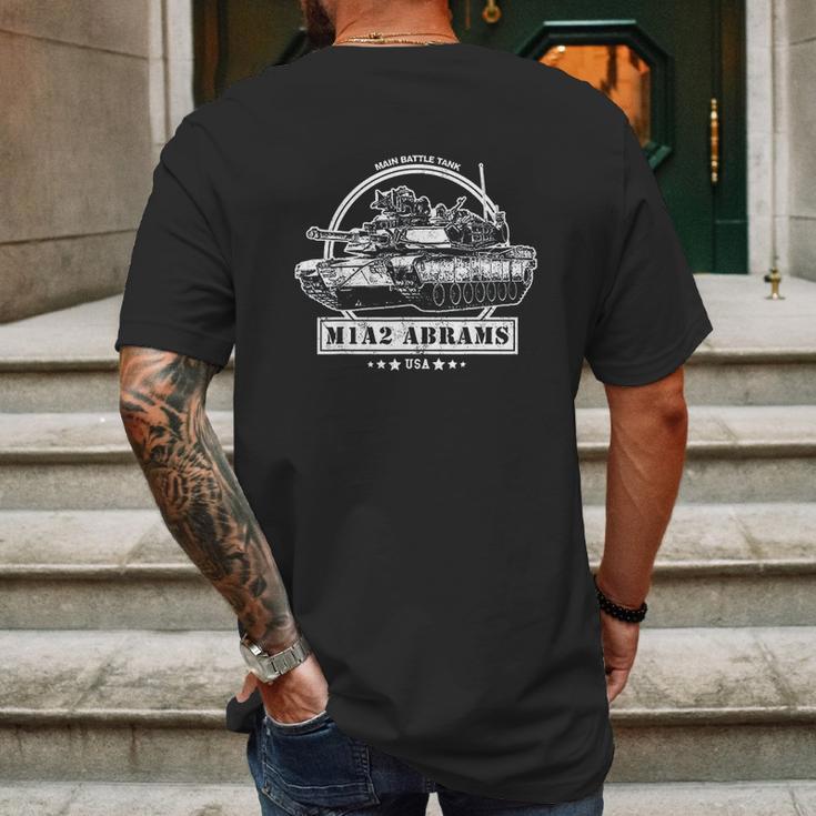 M1a2 Abrams Tank Mens Back Print T-shirt Gifts for Men