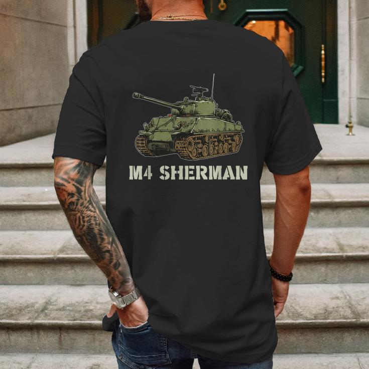 M4 Sherman American Ww2 Tank World War Graphic Design Printed Casual Daily Basic Mens Back Print T-shirt Gifts for Men