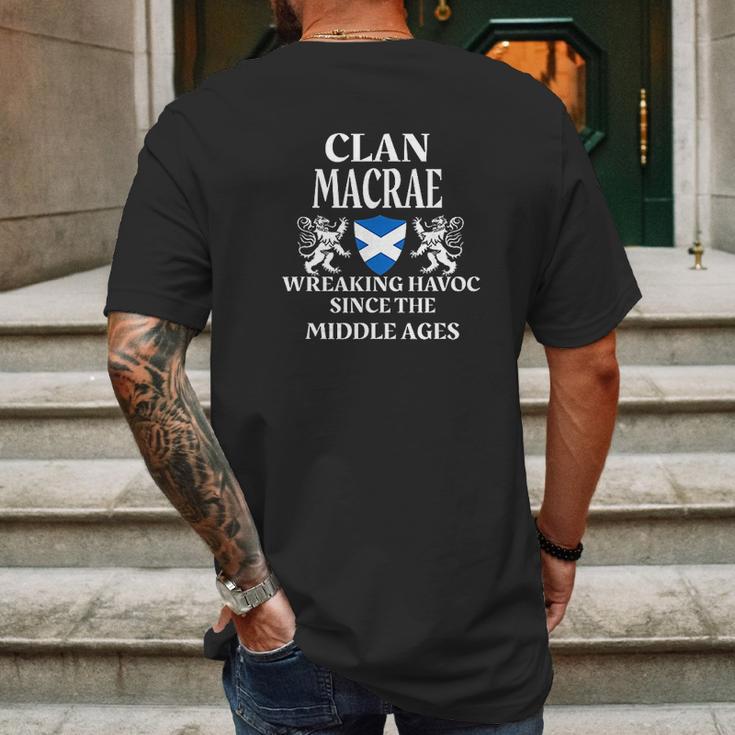 Macrae Scottish Family Clan Scotland Mens Back Print T-shirt Gifts for Men