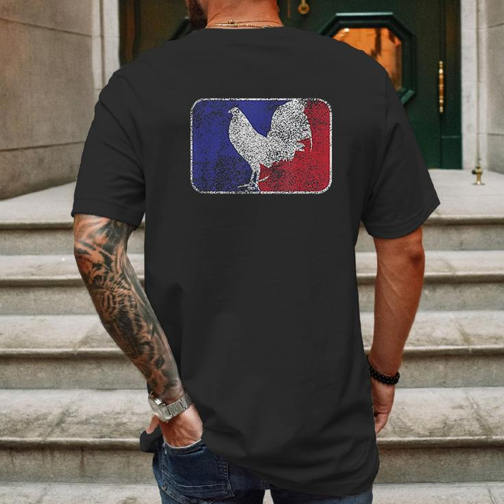 Major League Cock Fight Cock Fight Mens Back Print T-shirt Gifts for Men
