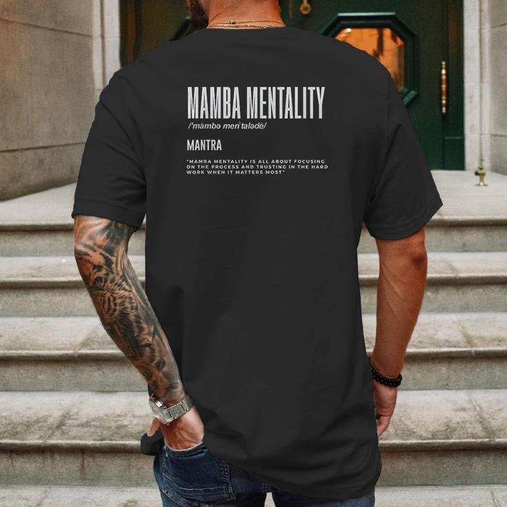 Mamba Mentality Motivational Quote Inspirational Definition Mens Back Print T-shirt Gifts for Men