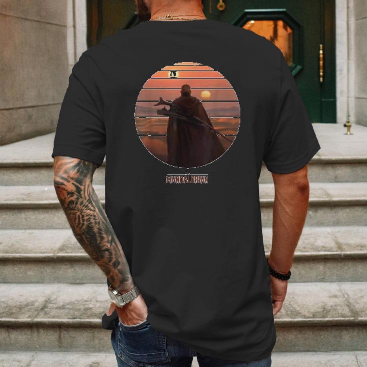 The Mandalorian Boba Fett On Tatooine Mens Back Print T-shirt Gifts for Men