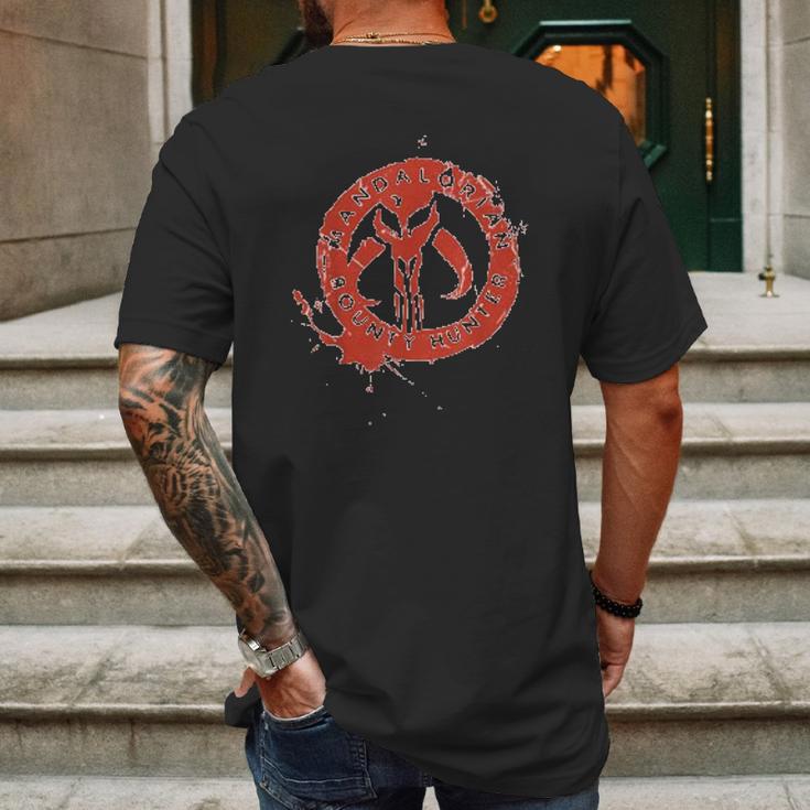 The Mandalorian Bounty Hunter Stamp Mens Back Print T-shirt Gifts for Men