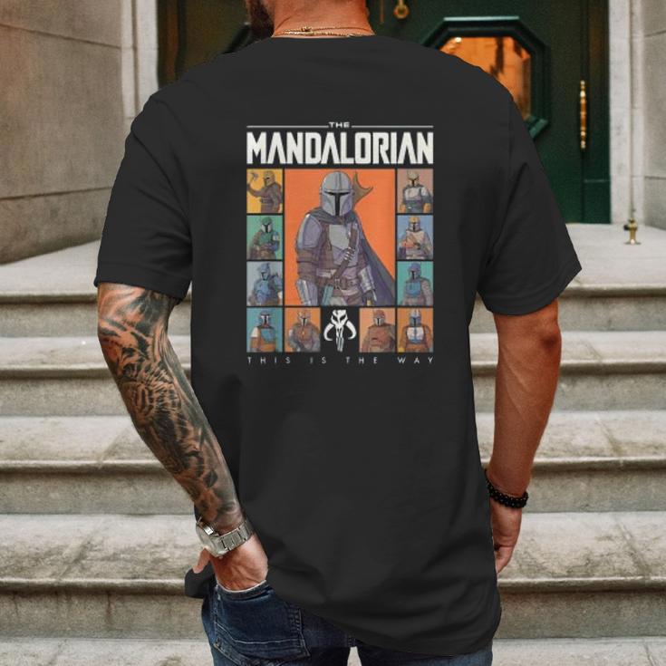 The Mandalorian Character Grid This Is The Way Mens Back Print T-shirt Gifts for Men