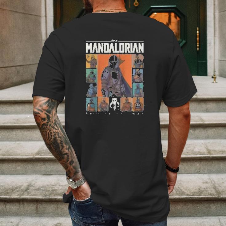 The Mandalorian Character Grid Mens Back Print T-shirt Gifts for Men