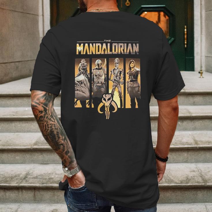 The Mandalorian Character Panel Mens Back Print T-shirt Gifts for Men