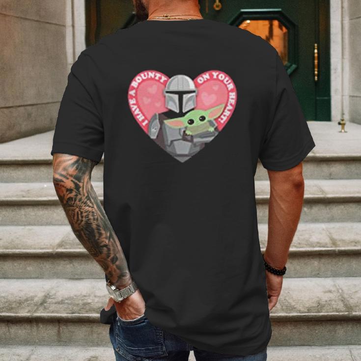 The Mandalorian The Child I Have A Bounty On Your Heart Mens Back Print T-shirt Gifts for Men