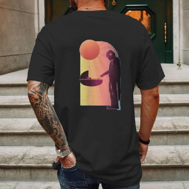 The Mandalorian The Child Discovery Silhouette Mens Back Print T-shirt Gifts for Men