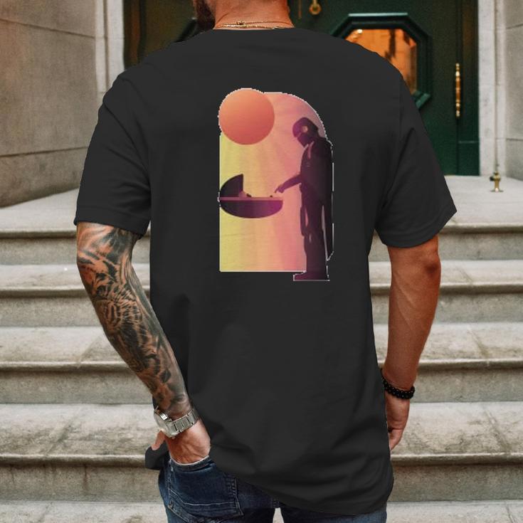 The Mandalorian The Child Discovery Silhouette Mens Back Print T-shirt Gifts for Men